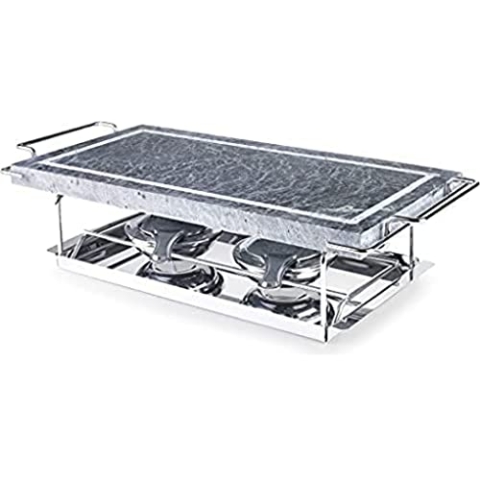 IBILI Grill Piedra 37X18 cm, Stainless Steel, Schwarz