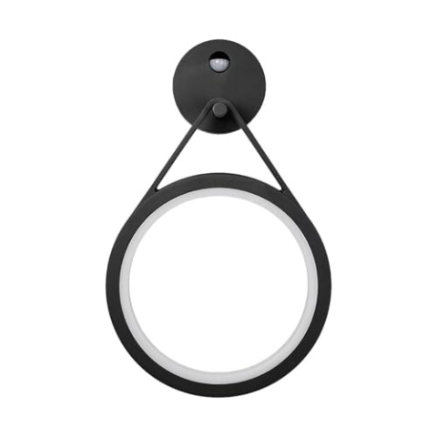Lucande LED Wandleuchte außen Mirco mit Bewegungsmelder (spritzwassergeschützt (Modern) in Schwarz aus Aluminium (1 flammig,) - Wandlampe für Außenwand/Hauswand Haus Terrasse und Balkon