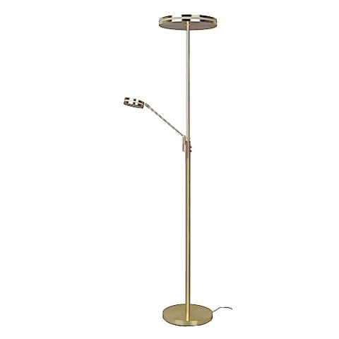 Trio Leuchten LED Stehleuchte Franklin 426510208, Metall Messing matt, inkl. 35 Watt LED, Farbwechsel, Dimmer