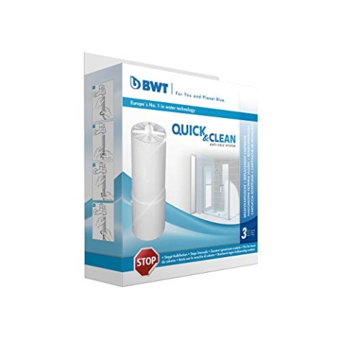 BWT Filterkartuschen für Quick & Clean Antikalk-Filtersystem | Duschfilter für ein schönes kalkfreies Bad mit weniger Putzaufwand | Vorratspack - 3 Stück