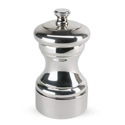 PEUGEOT Mignonnette Manuelle Salzmühle, Klassische Mahlgradeinstellung, Höhe: 10 cm, Edelstahl, Silber, 9816-1/SME