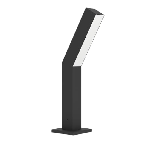 EGLO LED Sockelleuchte außen Ugento, Außenleuchte stehend, Außenbeleuchtung für Garten und Terrasse, Außenlampeaus Metall in Schwarz, IP44, H 36 cm, warmweiß