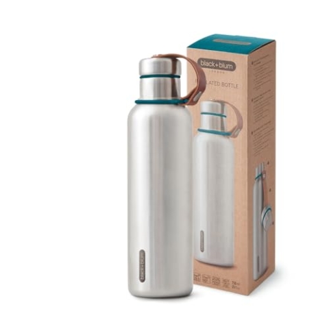 BLACK + BLUM Isolierte Trinkflasche | Ozean | 750 ml | vakuumisolierte Edelstahl Trinkflasche | bis zu 12h heiß & 24h kalt | 100% auslaufsicher | modernes Retrodesign | BPA-frei | Thermoskanne