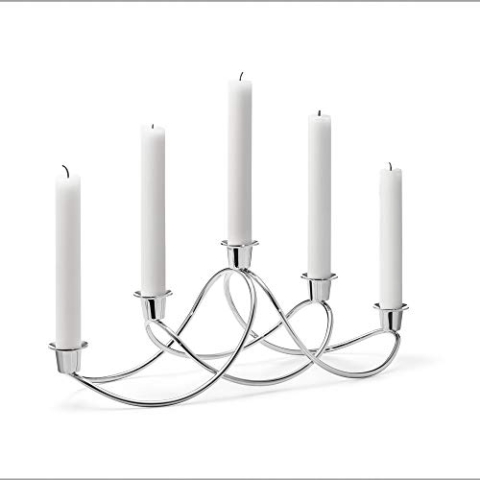 Georg Jensen - Kerzenleuchter - Kerzenhalter - Harmony - Edelstahl poliert