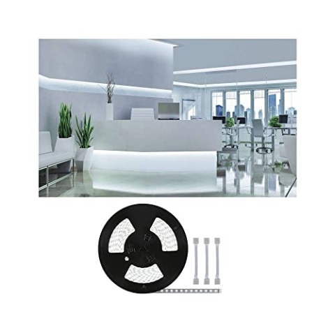 Paulmann 71043 LED Stripe MaxLED 500 20m Tageslichtweiß 6500K IP20 incl. 1x72 Watt dimmbar Silber Kunststoff