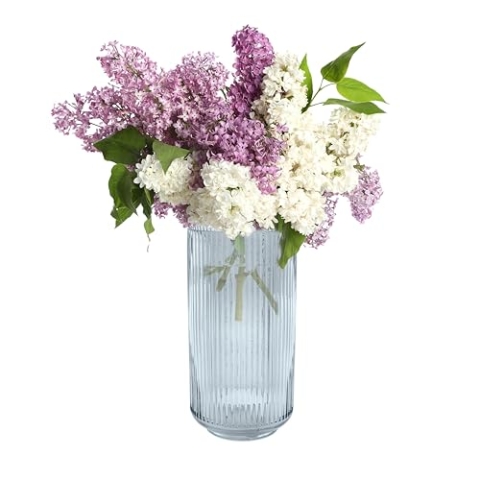 Point-Virgule Vase, deko Wohnzimmer, blumenvasen aus Glas, wunderschön, blau, 14.3x28cm
