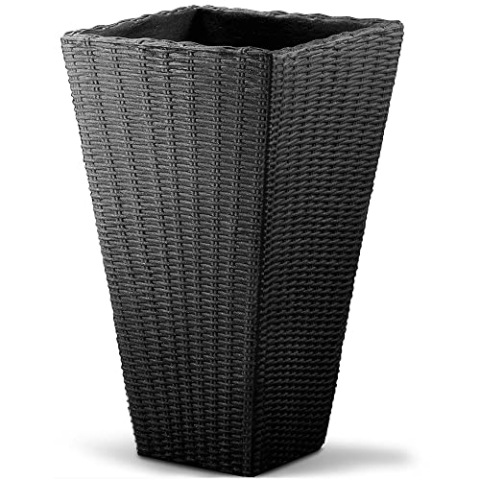 Deuba® Blumentopf 59 Liter 70x40x40cm Wetterfest Bruchfest Kunststoff Indoor Outdoor Blumenkasten Pflanzkübel Blumenkübel Anthrazit