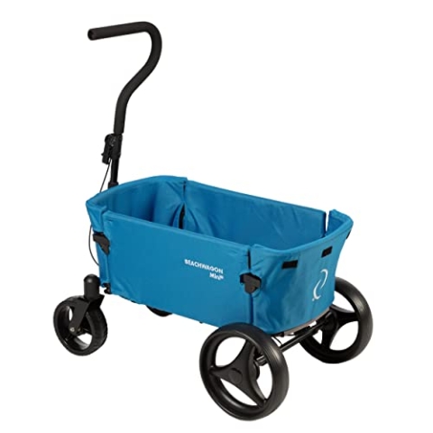 Beachwagon Mini Faltbarer Bollerwagen Wagen zum Transport von Kindern, Haustieren und Habseligkeiten mit Einer Tragfähigkeit von 40 kg 89 x 54 x 105 cm