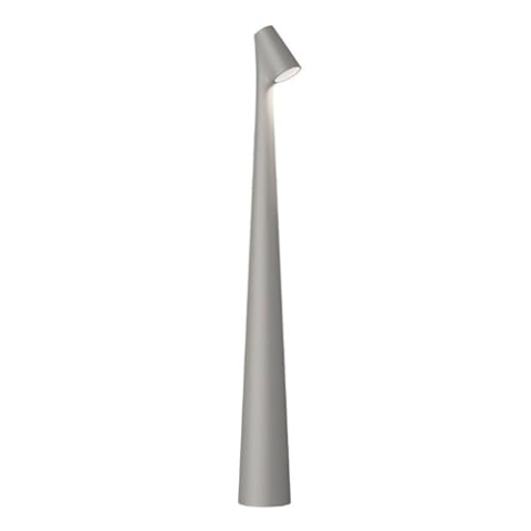 LUXUS - Tischleuchte Touch Deluxe - Madelief - Grau - H35 x Ø5 - Terrassenlampe - Schreibtischlampe - LED - Wiederaufladbar - Dimmbar - Kabellos - Batteriebetrieben - Tischlampe für innen und außen