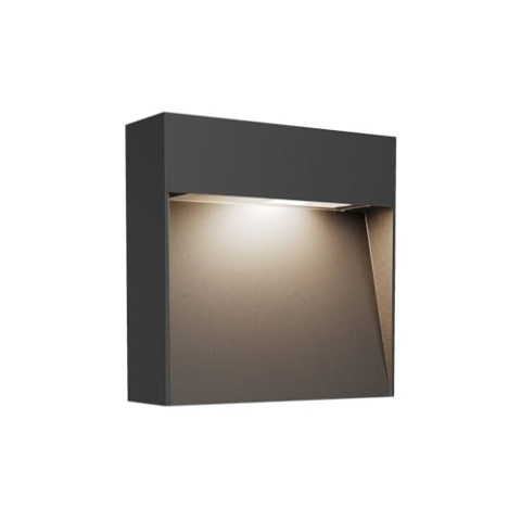 Lucande Wandleuchte außen Noreia (Modern) in Schwarz aus Aluminium (1 flammig, G9) - Außenwandleuchten Wandlampe Led Außenlampe Outdoor für Außenwand/Hauswand Haus Terrasse & Balkon