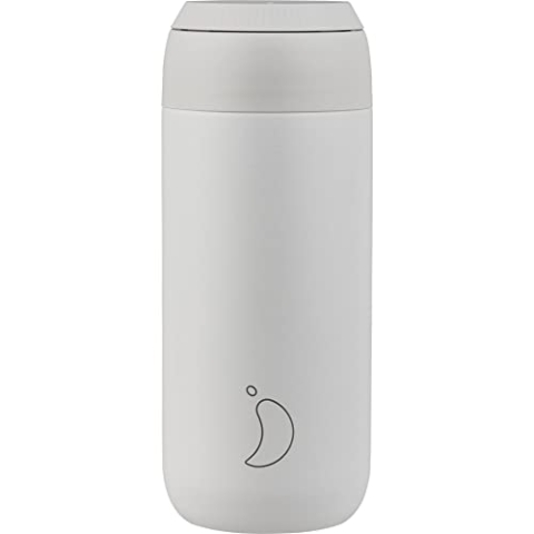 Chilly's Series 2 doppelwandiger Kaffeebecher aus Edelstahl in der Farbe Arctic White mit einem Volumen von 500ml, B2B_C500S2AWHT
