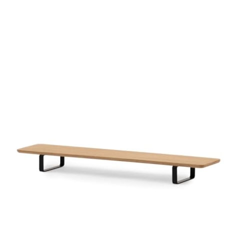 Oakywood - Monitorständer 2 Monitore - Schreibtisch Bildschirmerhöhung aus Holz - Handgefertigt in der EU - 220 lb (100 kg) Tragfähigkeit - 41,3"x9" (105x23 cm) - 100% Eichenfurnier