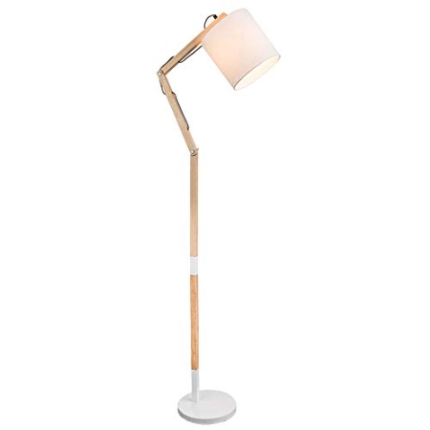 GLOBO Bodenleuchte, Metall, 60 W, Weiß