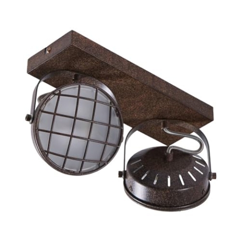 Lindby Strahler Tamin (Vintage, Industriell) in Braun aus Metall (2 flammig G9) - Deckenlampe Deckenleuchte Lampe Spot Wohnzimmerleuchte