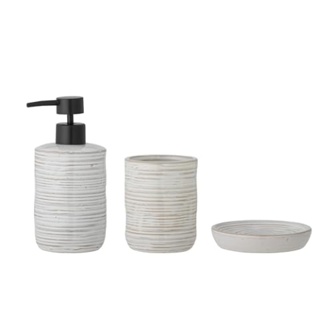 BLOOMINGVILLE - Winta Soap Dispenser Set, Natur, Stoneware (82057717)