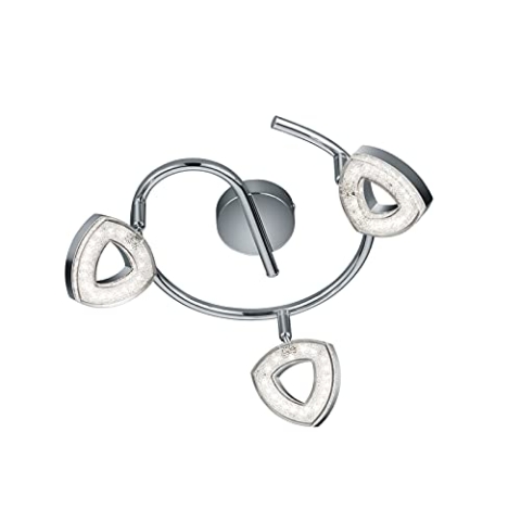 Reality Leuchten R82139106 Tours A+, Wandleuchte, Metall, 4.5 W, Integriert, chrom, 25.0 x 25.0 x 13.0 cm