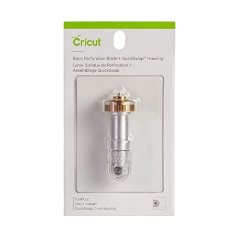 Cricut 2006704 Perforationsklinge (2,5 mm Zähne/ 0,5 mm Lücken) + Quick Swap-Gehäuse für Cricut Maker-Maschinen, Mehrfarbig, Einheitsgröße