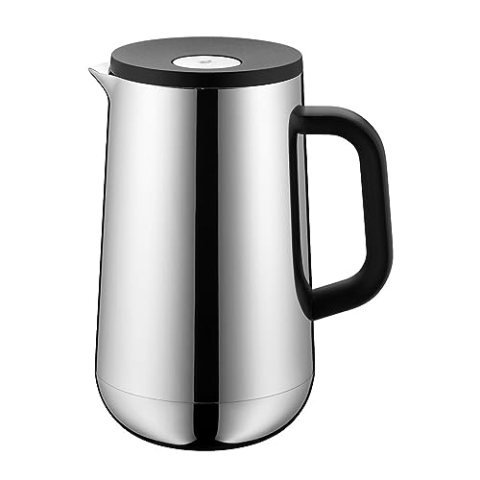 WMF Impulse Thermoskanne Edelstahl, Isolierkanne 1l für Tee oder Kaffee, Druckverschluss, hält Getränke 24h kalt & warm