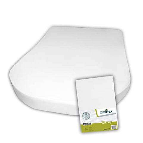 Dexitex Spannbettlaken - Queensbett - Weiß- Bettlaken Wohnmobil aus hochwertiger 100% Baumwolle -Oeko-TEX - Multi-Stretch - Spannbettlaken Wohnmobil