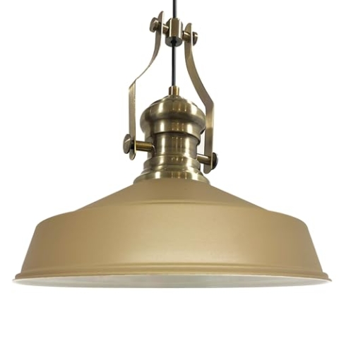bamyum Neo-Asletl Hängelampe Industrial aus Metall Ø41 cm, Küchenlampe Vintage, Hängelampe Esstisch E27, Pendelleuchte Beige, Wohnzimmerlampe Hängend Vintage, Pendelleuchte Esstisch und Wohnzimmer