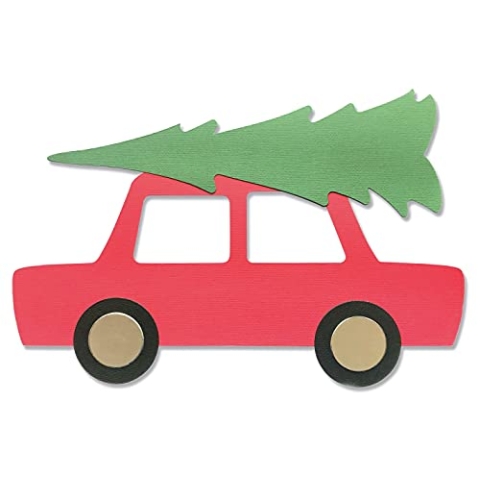 Sizzix Bigz Plus Die-Auto & Baum von Olivia Rose, 665351, Multicolor, Einheitsgröße