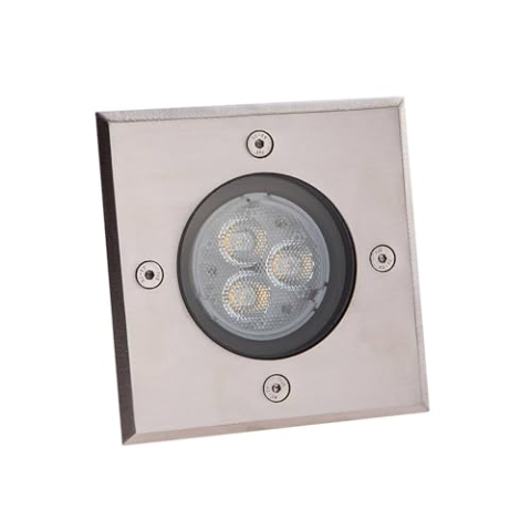 Lucande LED Bodeneinbauleuchte 'AVA' (wasserdicht) (Modern) in Alu aus Aluminium (1 flammig,) - Außenleuchte für Garten, Terasse, Balkon & Haus
