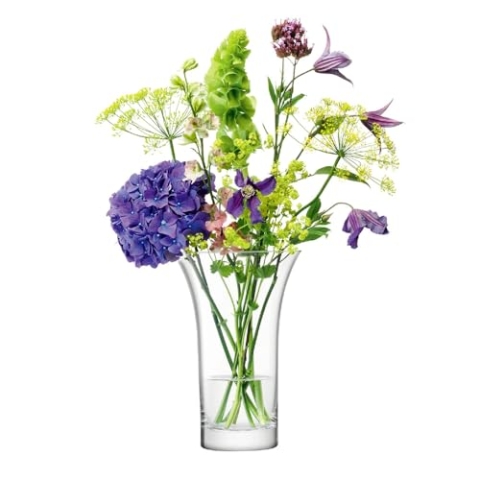 LSA Flower Blumenvase, ausgestellt, Glas, Clear, Höhe 22 cm