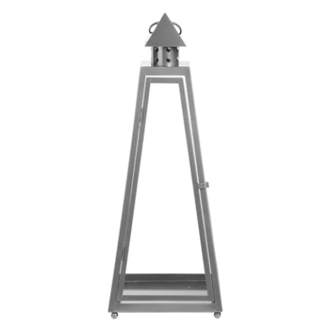 AC-Déco Laterne Pyramide – D 21,8 cm x H 54,3 cm – Grau