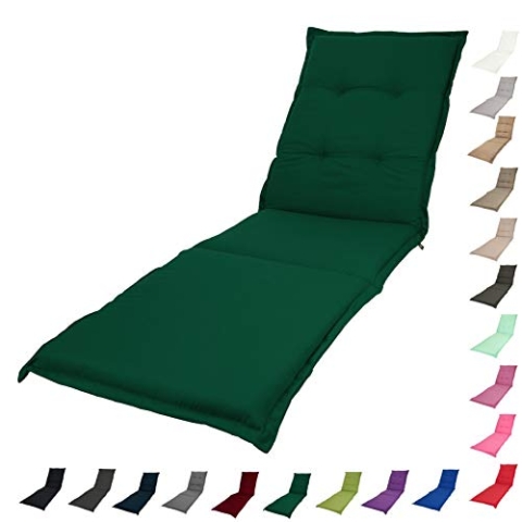 KOPU® Auflage Gartenliege Prisma Forest Green | Liegenauflagen für Gartenmöbel | Grün Liegen Kissen 195 x 60 cm | 19 einfache Farben | Robuster Schaumstoff für zusätzlichen Komfort