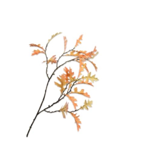 Silk-ka Künstliche Blume – Kunstzweig, Eichenblattzweig, gelb, 110 cm