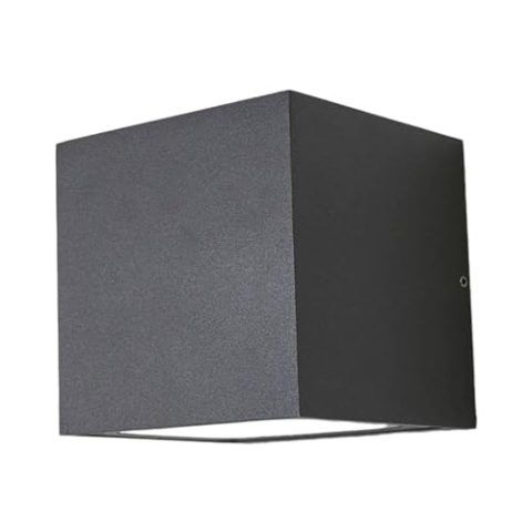 Lucande LED Wandleuchte außen Merjem (spritzwassergeschützt (Modern) in Alu aus Aluminium (1 flammig,) - Außenwandleuchten Wandlampe Led Außenlampe Outdoor für Außenwand/Hauswand