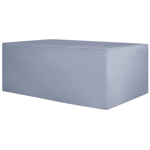 Beliani Regenschutz für Gartenmöbel 250 x 165 x 65 cm grau mit Reißverschluss CHUVA