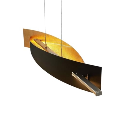 Lucande LED Pendelleuchte dimmbar Schwarz Gold, Esstisch Hängelampe höhenverstellbar 24W gesamt Esszimmerlampe Esstischlampe