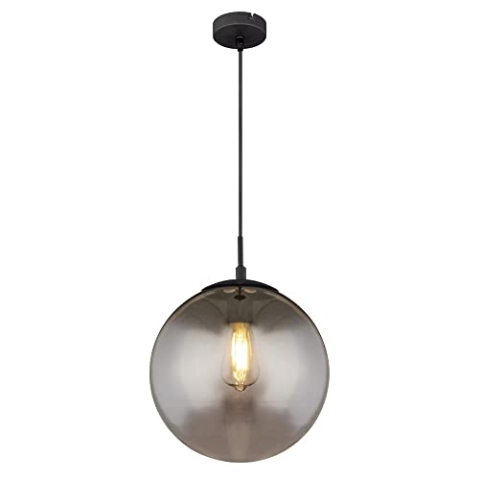 Globo Lighting Hängeleuchte Wohnzimmer Kugel 30 cm schwarz matt