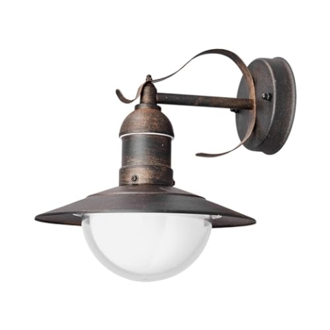 Lindby Edelstahl LED Wandlampe aussen Antik Look, Wandleuchte außen Außenleuchte IP44 Außenlampe Außenwandleuchte Gartenlampe Aussenleuchte