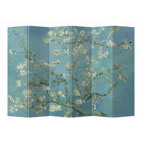 Fine AsianlivingParavent Raumteiler Spanische Wand L240xH180cm Beidseitig Trennwand Room Divider Raumtrenner Bedruckte Canvas Sichtschutz Leinwand Doppelseitig