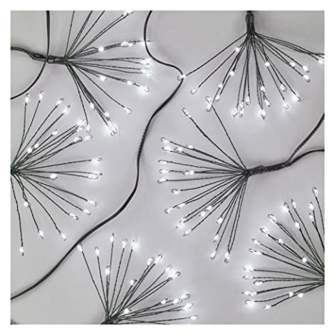 EMOS LED-Lichterkette kaltweiß für Innen, 8 m lange Feuerwerk Weihnachtslichterkette NANO, 6 Stunden Timer Funktion, Netzteil und Transformator, für Partys, Weihnachten, Deko