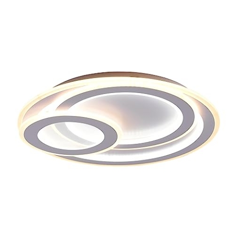 Trio Leuchten LED Deckenleuchte Mita 629210331, Metall Weiß matt, Acryl, inkl. 74 Watt LED, Fernbedienung, Dimmer, Farbwechsel