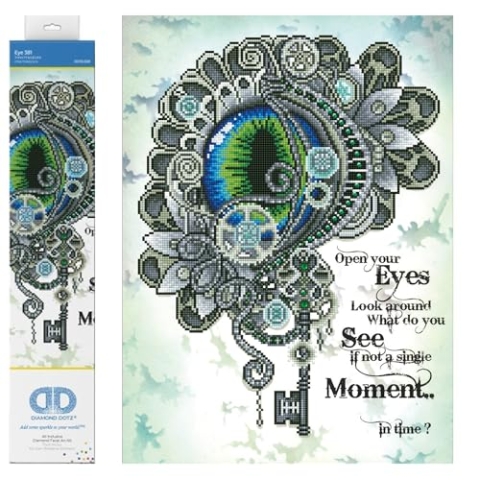 Diamond Dotz DD10-028 Auge, ca. 42 x 57 cm groß, Diamond Painting, Malen mit Diamanten, funkelndes Bild zum Selbstgestalten, für Kinder und Erwachsene