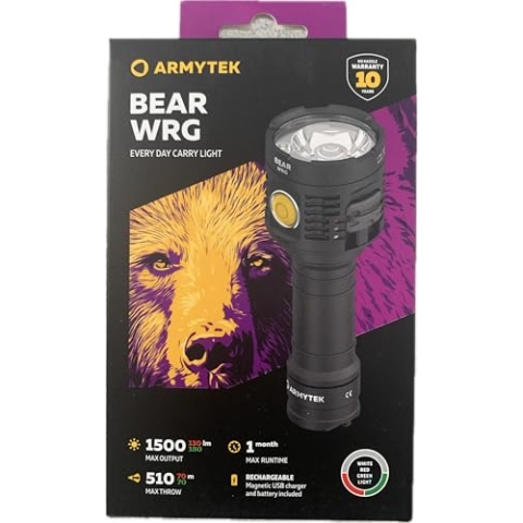 Armytek Bear LED-Taschenlampe, Akku, 1500 lm, 135 g
