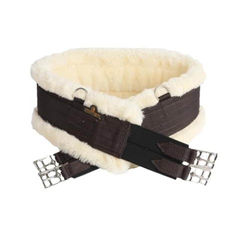 Kentucky Horsewear - Sattelgurt - Wolle/Fell - Braun 145 cm