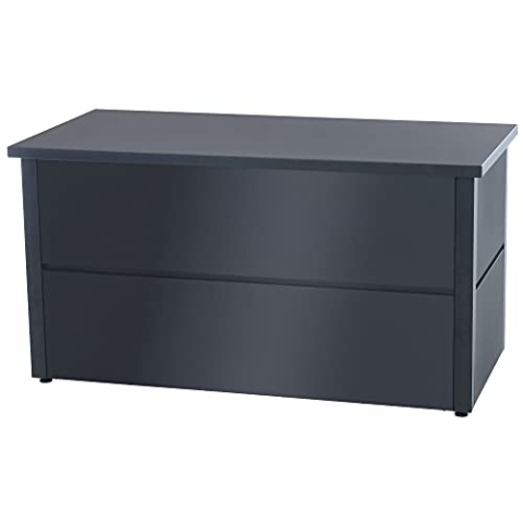 CLP Auflagenbox Abilene I Edelstahl-Gartentruhe I Modern & Geräumig I Mit Gaslift-Dämpfer, Größe:L