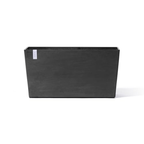 Ecopots Paris Wheels Pflanzkübel Dunkelgrau 100x40x50cm UV-beständig Frostbeständig Rollbar
