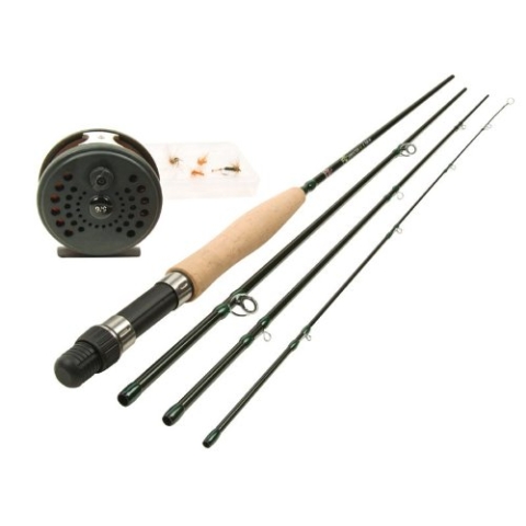 DAM Forrester Fly Set 2,75 m zum Fliegenfischen mit Rute, Rolle, Schnur, Fliegen