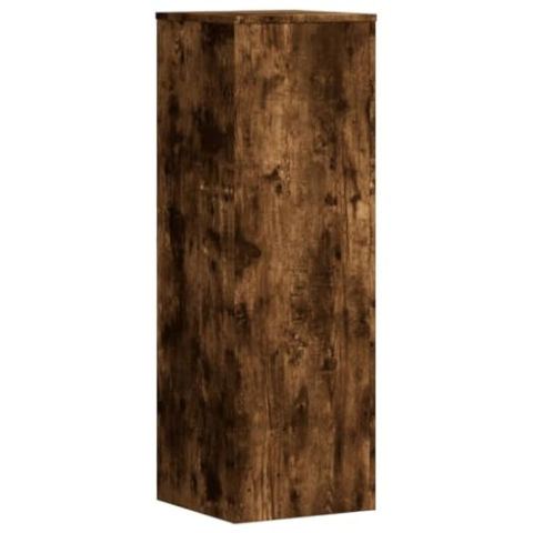 vidaXL Pflanzenständer, Blumenständer Hohle Konstruktion, Dekosäule Podest für Pflanzen Dekoartikel, Blumenhocker Blumensäule, Räuchereiche Holzwerkstoff