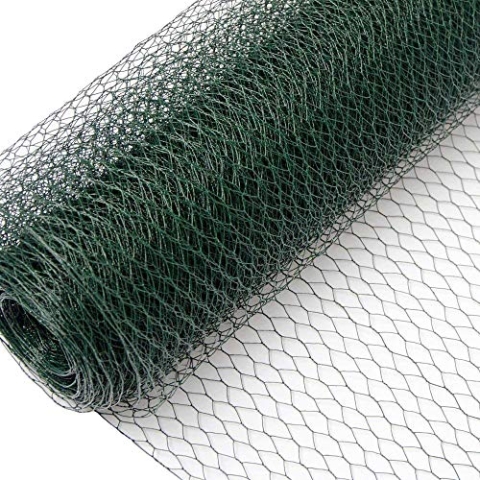 Niederberg Metall 25m x 75cm Maschendrahtzaun Grün - 13x13 Drahtgitter Zaun - Hasendraht Verzinkt