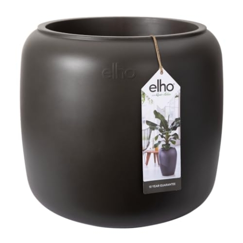 elho Pure Beads 40 - Übertopf für Innen & Außen - Ø 39.2 x H 34.9 cm - Braun/Walnussbraun
