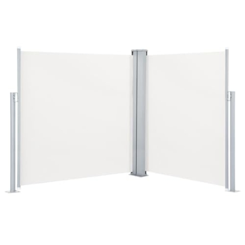 vidaXL Seitenmarkise Ausziehbar Sichtschutz Sonnenschutz Windschutz Seitenrollo Seitenwandmarkise Markise Terrasse Balkon Garten Creme 140x600cm