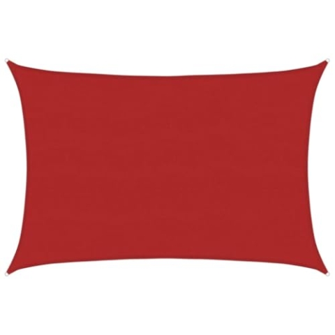 vidaXL Sonnensegel Sonnenschutz Windschutz Sonnendach UV Schutz Sonnenschutzsegel Schattenspender Garten Terrasse Balkon 160g/m² Rot 5x6m HDPE