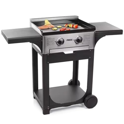 Princess Gasgrill Deluxe - Gas Grillwagen mit Pulverbeschichtung - Gasgrillplatte und Deckel für einzigartige BBQ-Erlebnisse im Freien